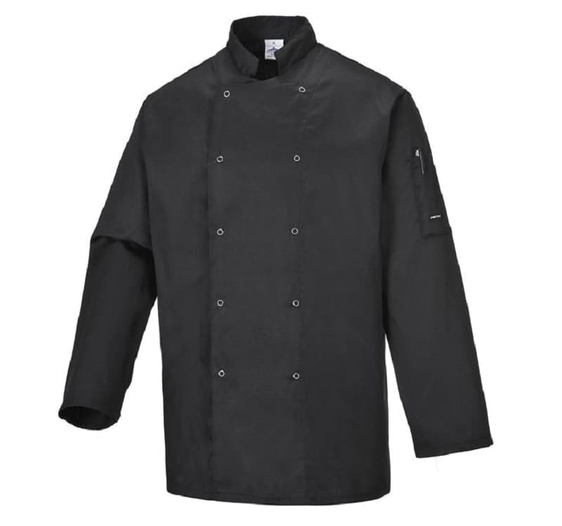 Veste Cuisine Noir C833 T Xs À Xxxl