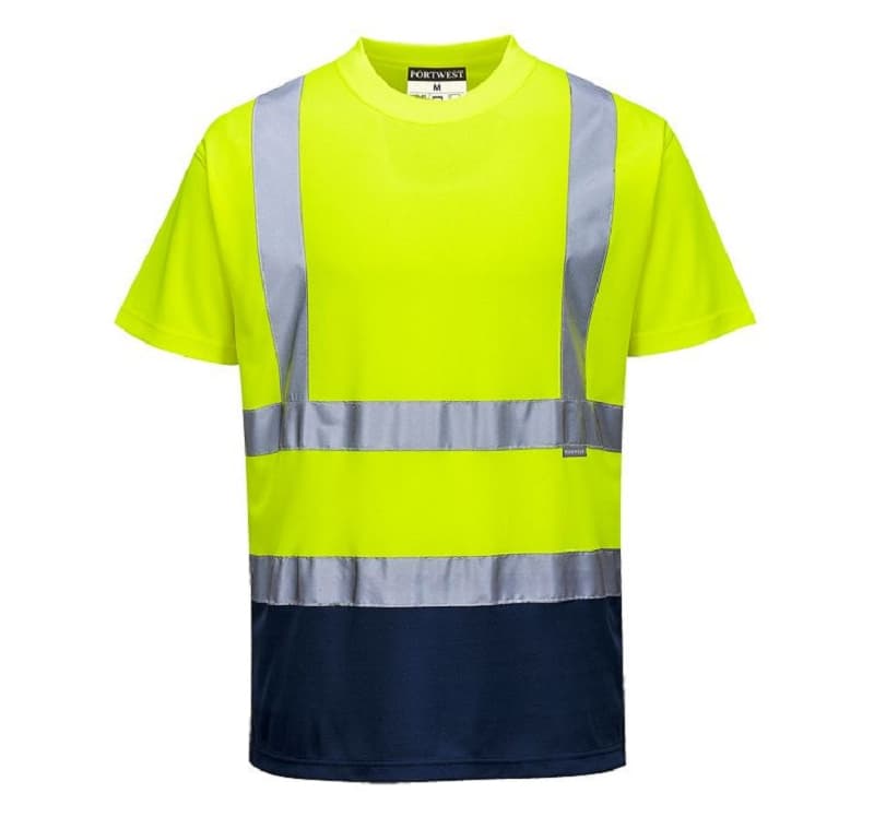 T-Shirt Hv Jaune/Marine T