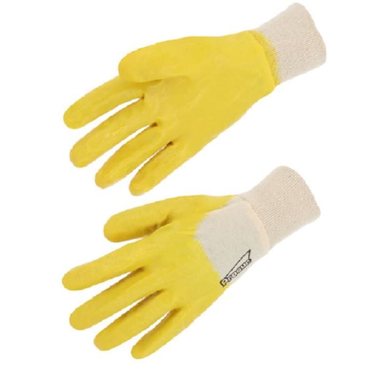 Gants Nitrile Jaune Dos Aere T 7 À 10