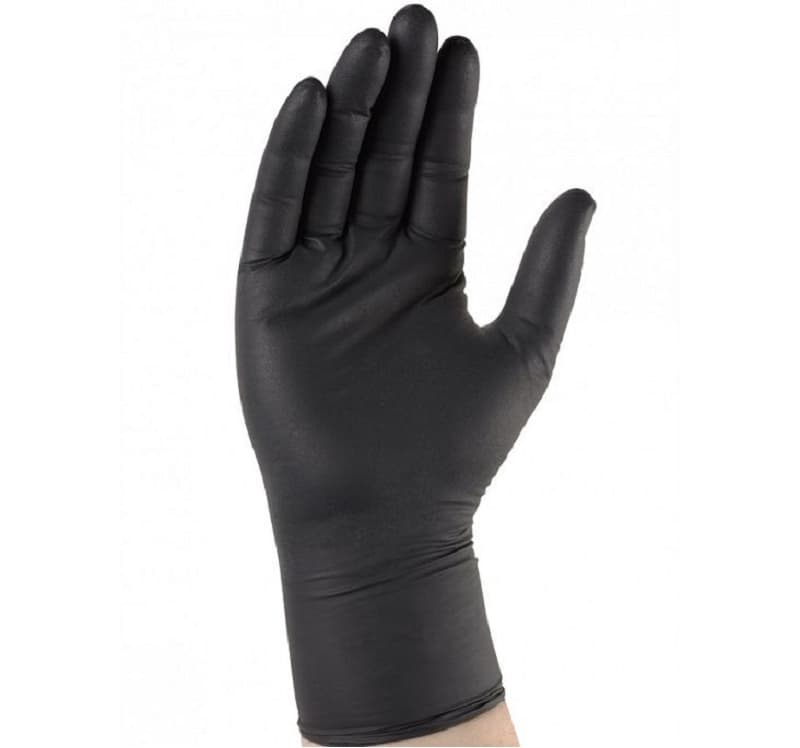 Gants Nitrile Noir Bte 100 Gants