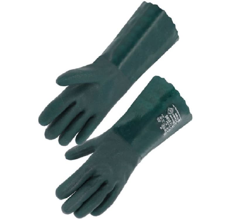 Gants Pvc Vert 35Cm