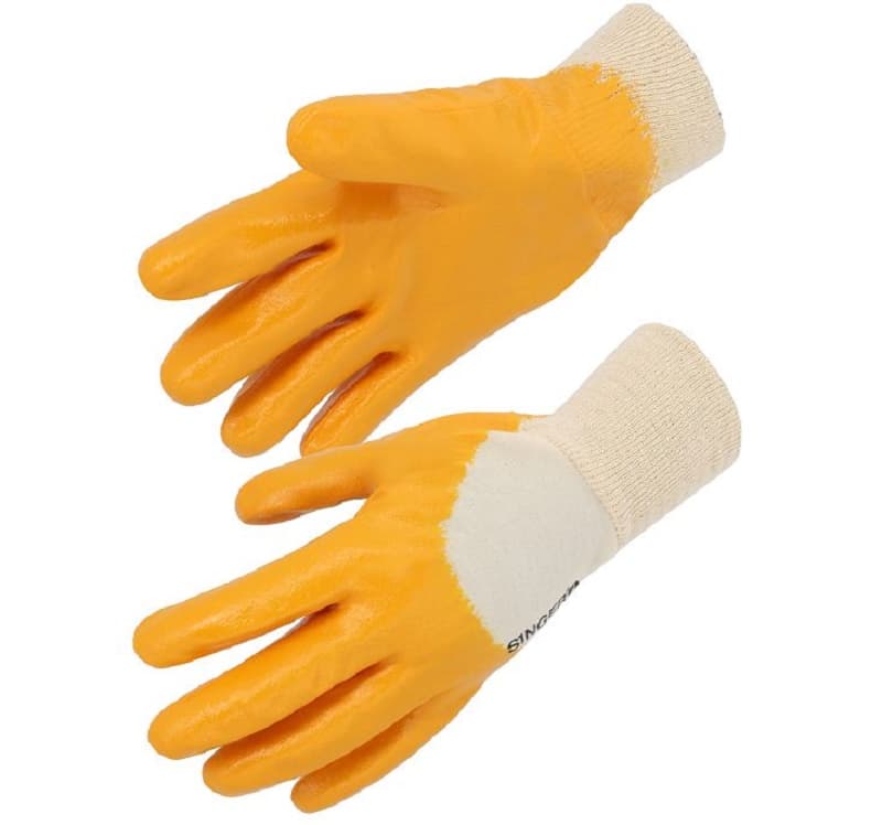 Gants Nitrile Poignet Tricot 7 À 10