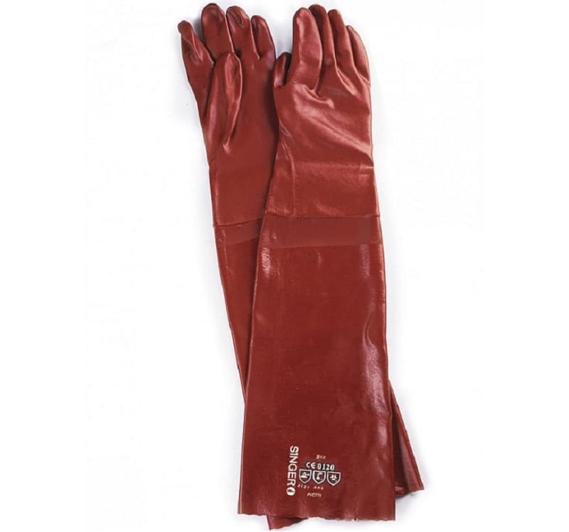 Gants Pvc Rouge 72Cm