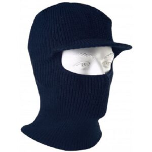 CAGOULE  EN LAINE MARINE  AVEC PENNE