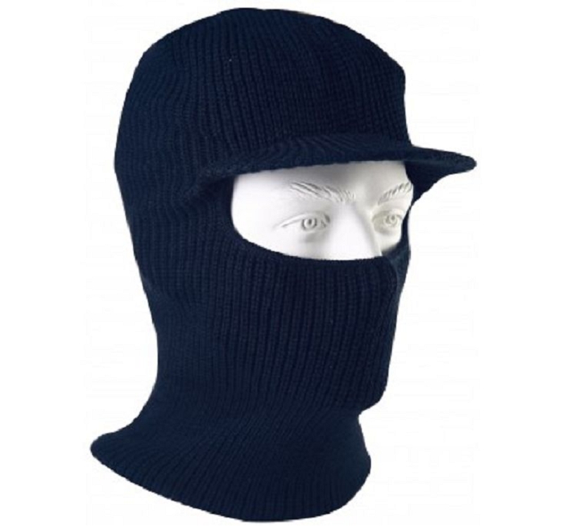 CAGOULE  EN LAINE MARINE  AVEC PENNE