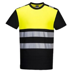 T-SHIRT HV NOIR/JAUNE PW311 XS ? 4XL