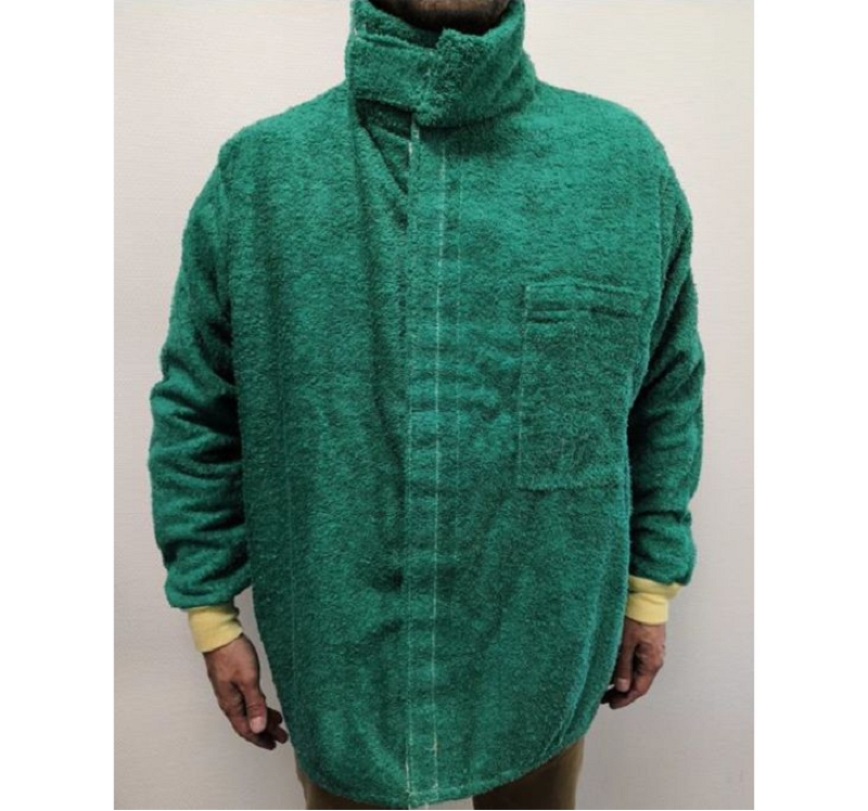 MARINIERE EPONGE VERT GAZON IGNIFUGE