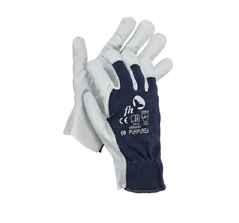 GANTS AGNEAU DOS INTERLOCK BLEU T8 ? 11