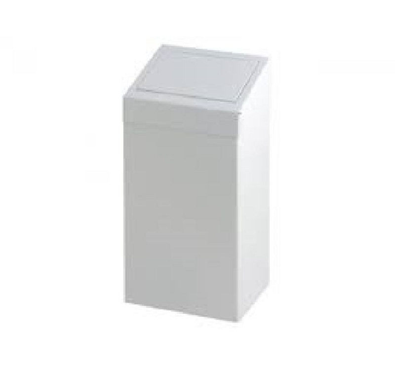 POUBELLE 50L METAL BLC 22.80.00